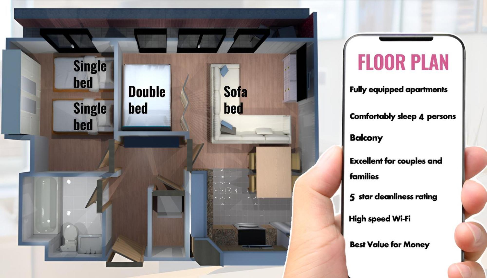 Sidemersey Livings- Convenient 1-Bedroom Flat With A View, Central Liverpool Kültér fotó